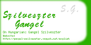 szilveszter gangel business card